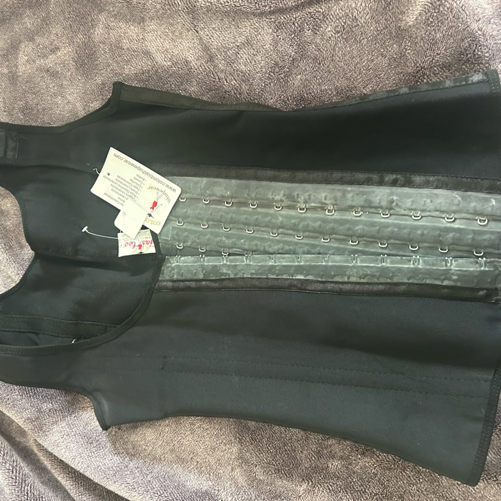 Faja full back vest and snatched waist Cincher,latex Clothing, active Colombian